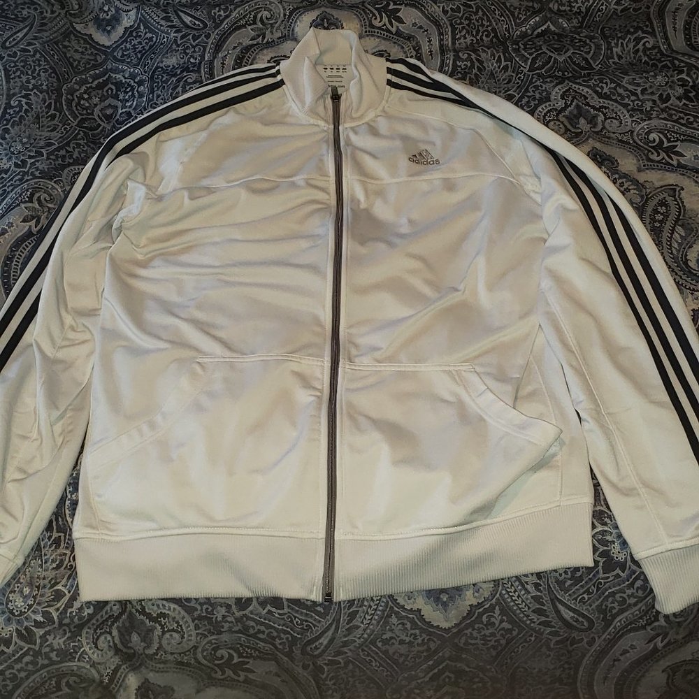 Adidas White Track Jacket XL